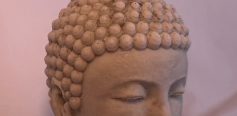 photo d'un front de visage bouddha