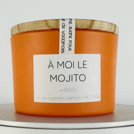 Bougie petit format – à moi le mojito (cire végétale Bougie artisanale petit format – parfum « à moi le mojito » en cire végétale