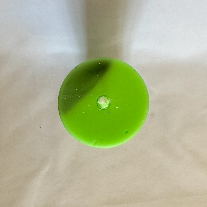 Bougie cylindrique verte fine et haute, 4.7×22 cm, collection Chlorophylle