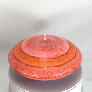 Soucoupe - Bougie colorée orange rose – collection JOY boo-j