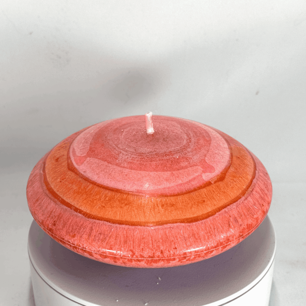 Soucoupe - Bougie colorée orange rose – collection JOY boo-j