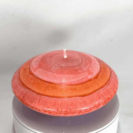 Soucoupe - Bougie colorée orange rose – collection JOY boo-j