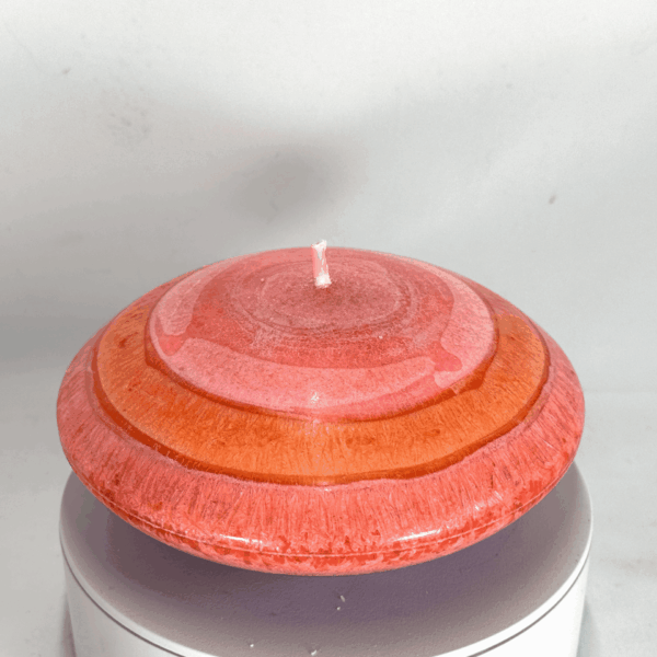 Soucoupe - Bougie colorée orange rose – collection JOY boo-j