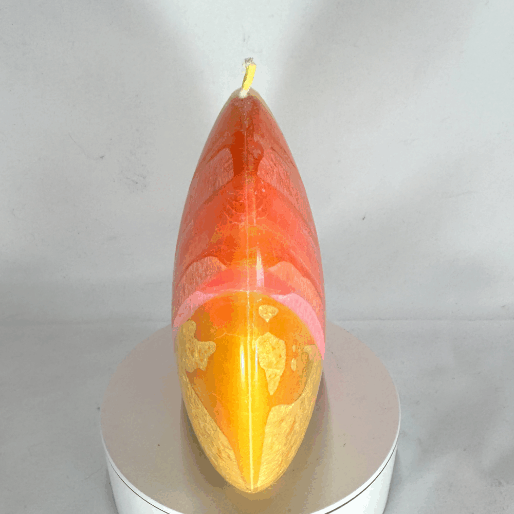 Bougie Grand Disque 14 cm – Collection JOY – formes bombées et couleurs vives en cire végétale