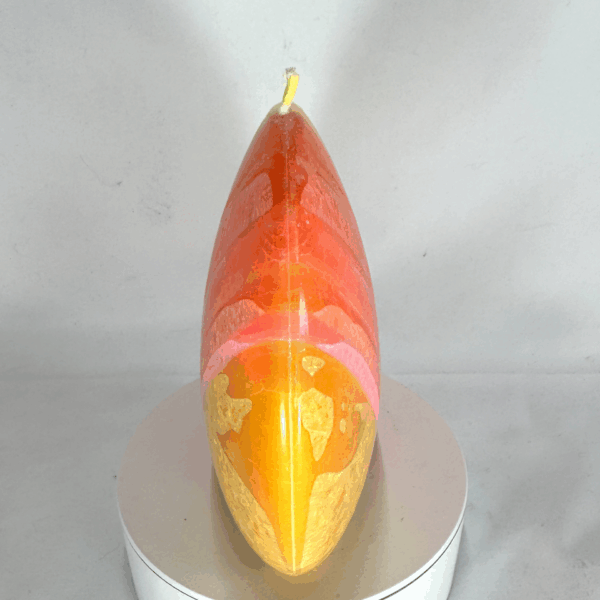 Bougie Grand Disque 14 cm – Collection JOY – formes bombées et couleurs vives en cire végétale