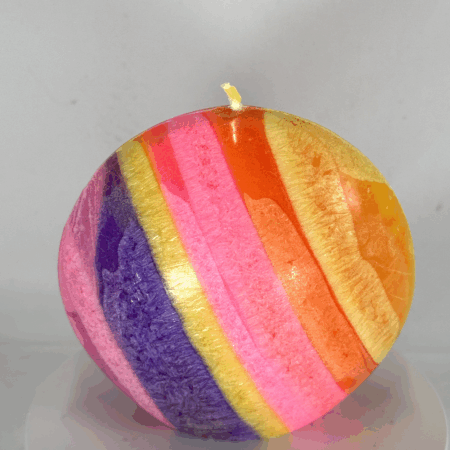 Petit Disque 10 cm | Collection JOY – Bougie colorée en cire végétale Petit Disque 10 cm – Collection JOY – couleurs vives en cire végétale cristallisée