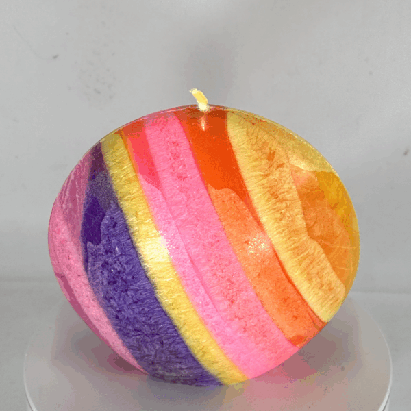 Petit Disque 10 cm – Collection JOY – couleurs vives en cire végétale cristallisée