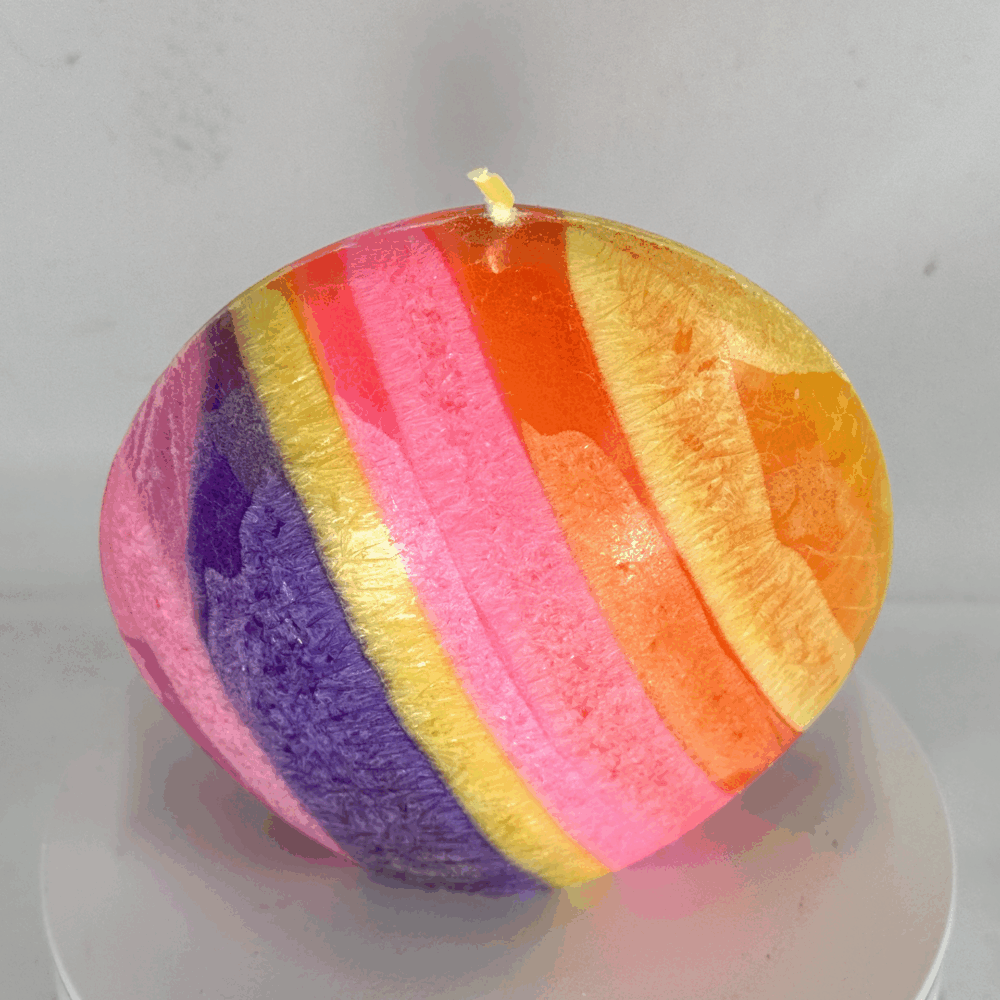 Petit Disque 10 cm – Collection JOY – couleurs vives en cire végétale cristallisée