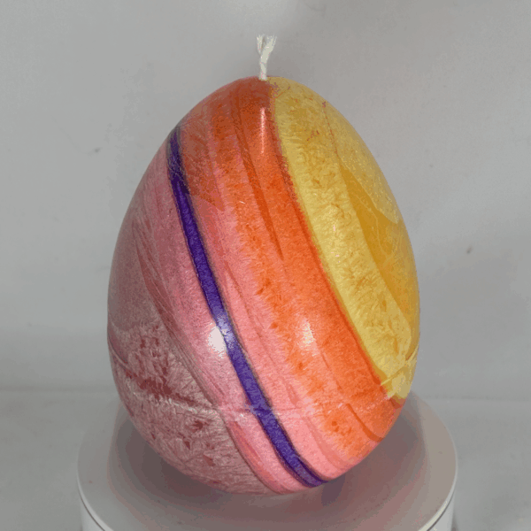 Bougie 13,5 cm colorée orange rose jaune – collection JOY boo-j