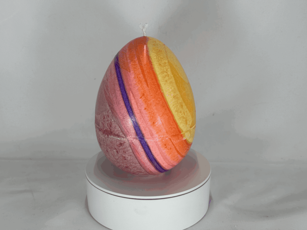 Bougie 13,5 cm colorée orange rose jaune – collection JOY boo-j