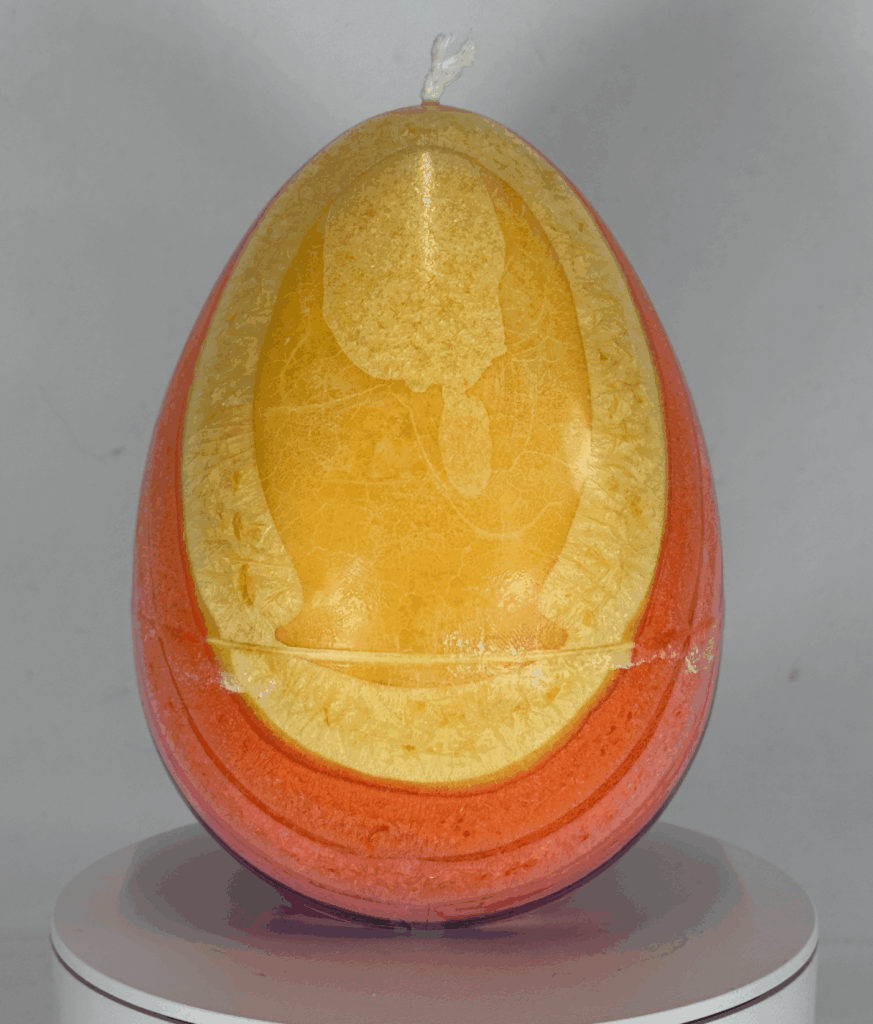 Bougie 13,5 cm colorée orange rose jaune – collection JOY boo-j