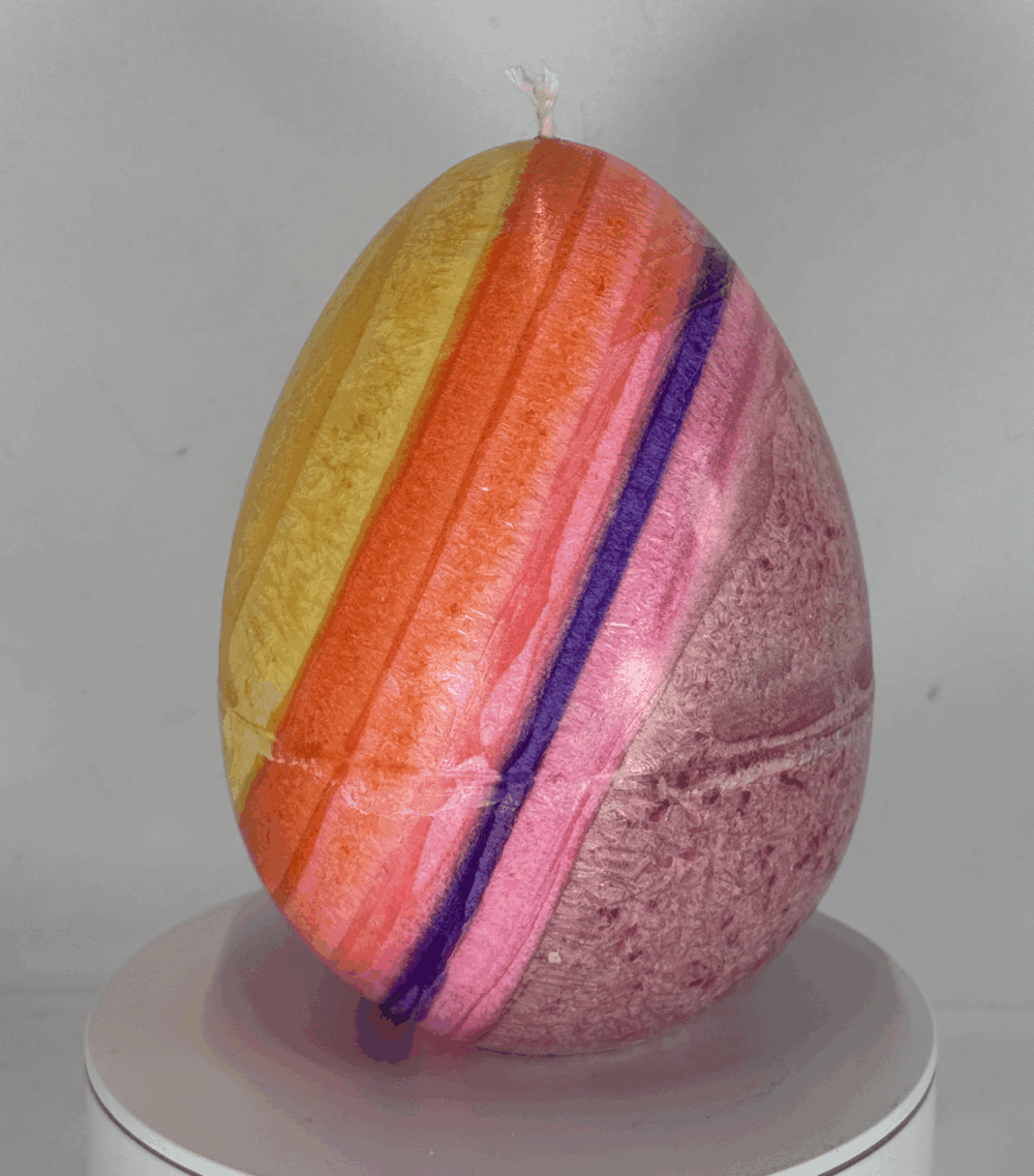 Bougie 13,5 cm colorée orange rose jaune – collection JOY boo-j