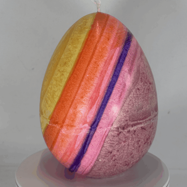 Bougie 13,5 cm colorée orange rose jaune – collection JOY boo-j