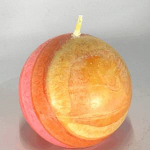 Sphère 6.5cm | Collection JOY – Bougie artisanale colorée Bougie sphérique colorée de 6.5 cm – Collection JOY – cire végétale, effet cristallisé