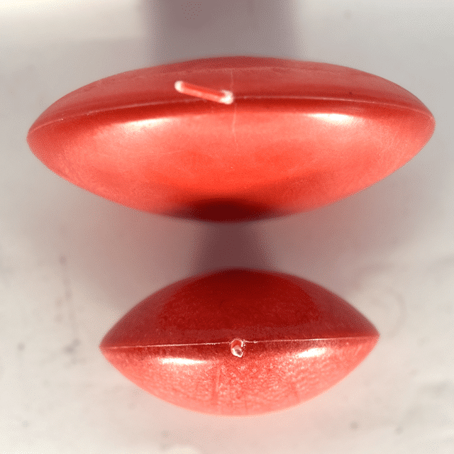 DUO bougies disques 10 et 14cm en cire d'olive rouge