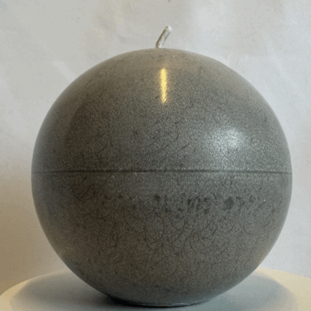 Sphère 10cm | Cire d'Olive Grise