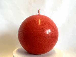 Sphère 12cm | Cire d'Olive Rouge