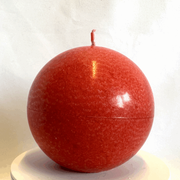 Sphère 10cm | Cire d'Olive Rouge
