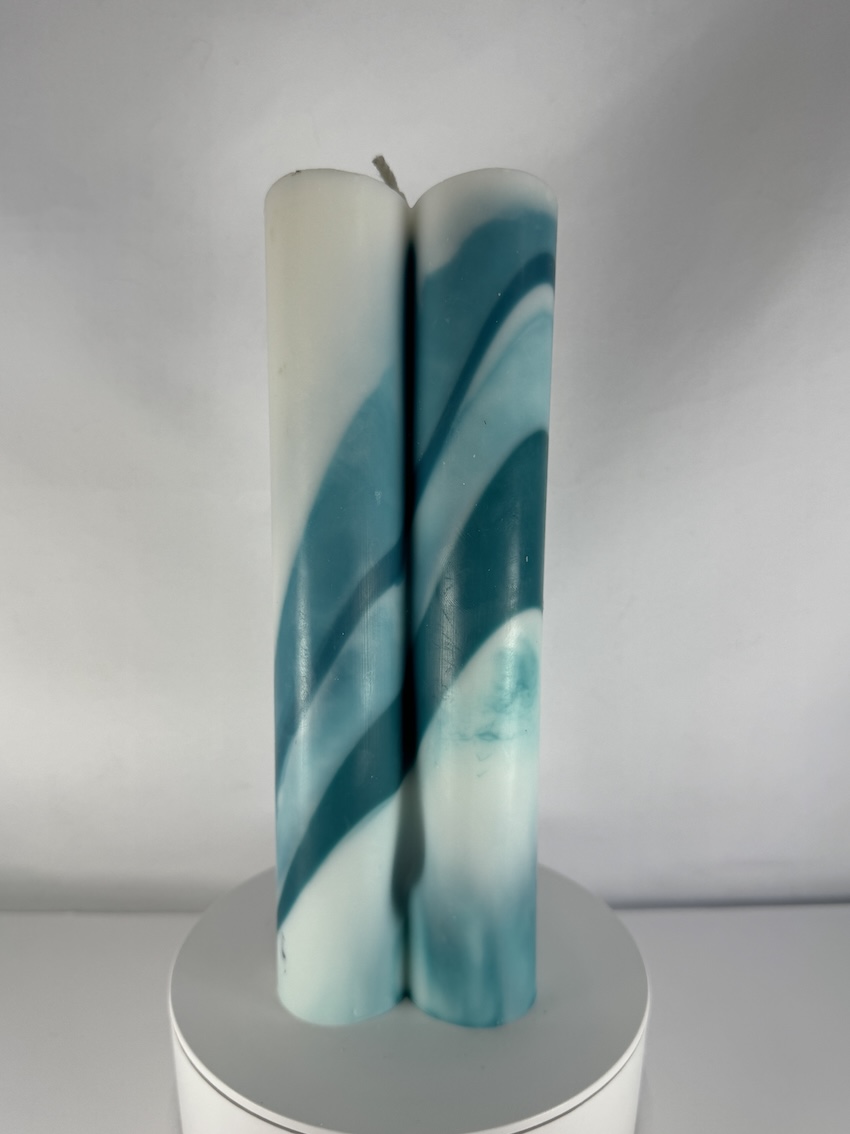 bougie pilier cœur 21 cm en cire végétale — collection SBECK