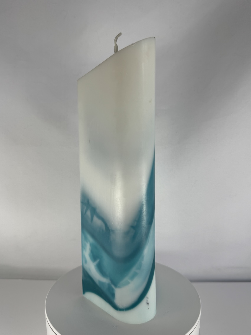 bougie pilier cœur 21 cm en cire végétale — collection SBECK