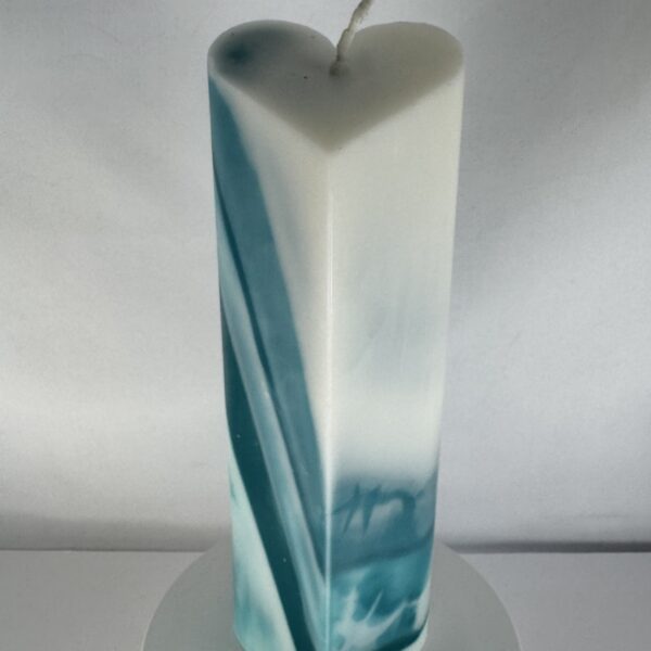 bougie pilier cœur 21 cm en cire végétale — collection SBECK