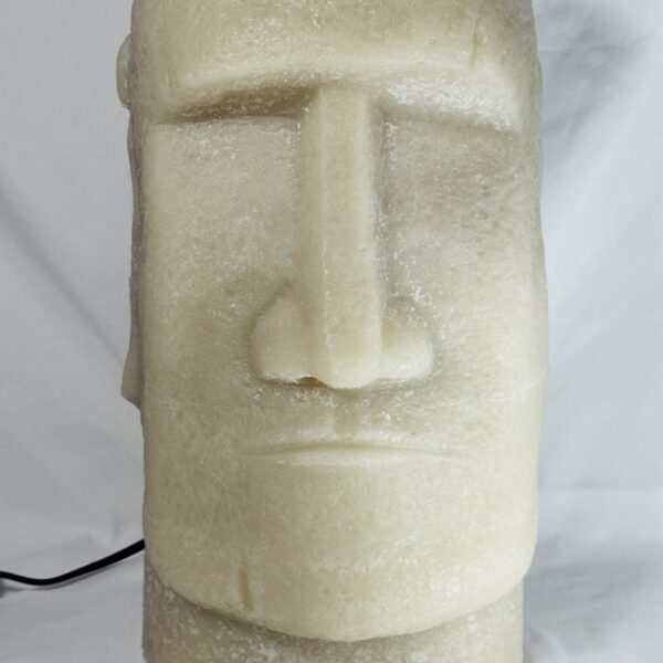 Photophore en cire recyclée en forme de tête de Moaï