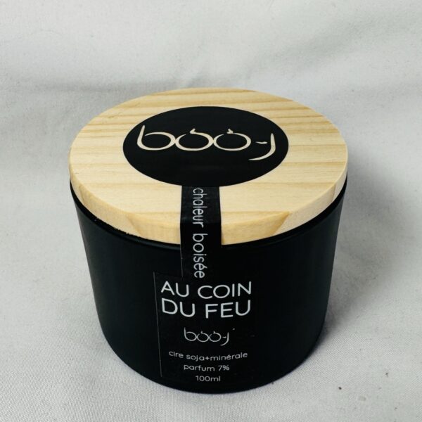 Bougie parfumée Au coin du feu 100 ml – cire soja et minérale, boo-j