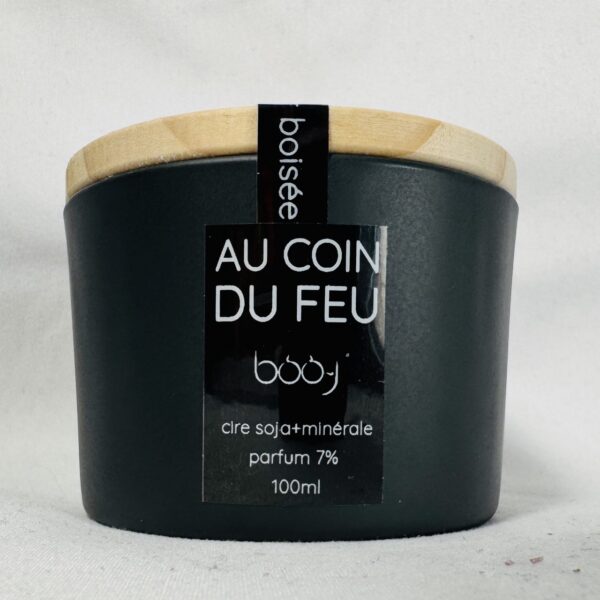 Bougie parfumée Au coin du feu 100 ml – cire soja et minérale, boo-j