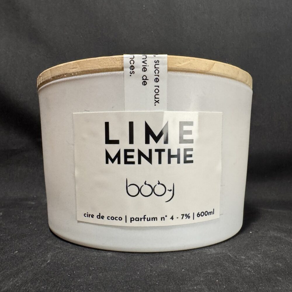 Bougie parfumée menthe et lime