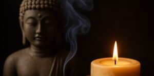 Visuel du parfum n°10 Safran Cèdre, ambiance premium et zen, atmosphère boisée et épicée.