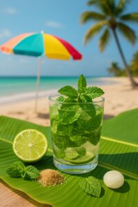 Visuel d’ambiance du parfum n°4 — Lime Menthe, une fraîcheur citronnée et végétale dans l’univers artisanal et lumineux de boo-j.