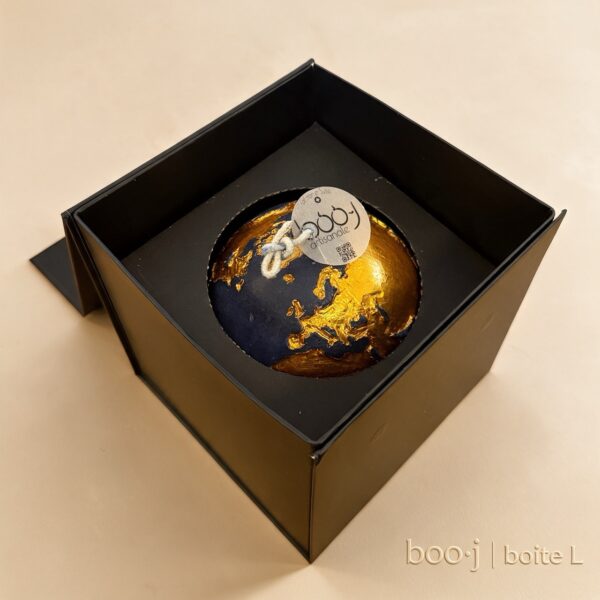 Coffret cadeau L – Boîte cubique pour bougies Boîte cadeau cubique L pour bougies sphères et cubes de 12 cm
