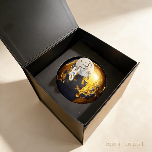 Coffret cadeau L – Boîte cubique pour bougies Boîte cadeau cubique L pour bougies sphères et cubes de 12 cm