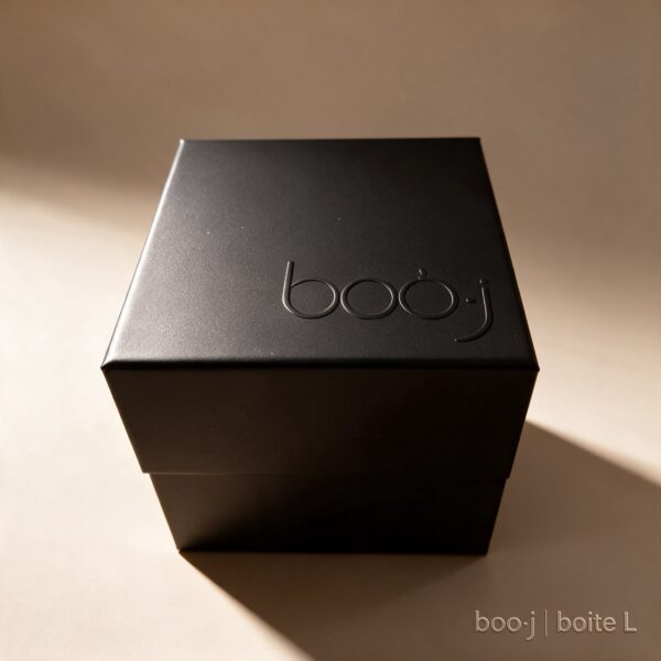 Coffret cadeau L – Boîte cubique pour bougies Boîte cadeau cubique L pour bougies sphères et cubes de 12 cm