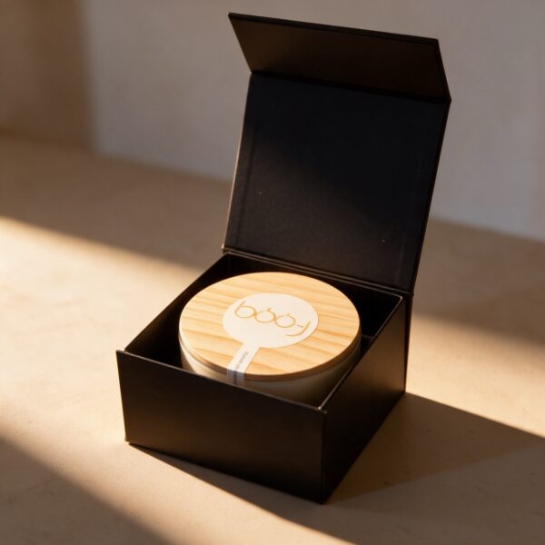 Coffret Cadeau M – Boîte pour bougie parfumée à 3 mèches. Boîte cadeau M pour bougie parfumée 600ml à 3 mèches.