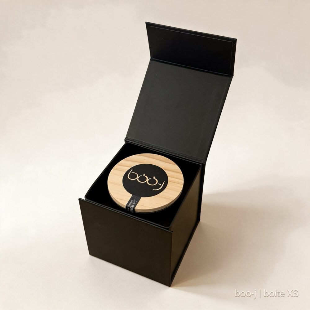 Coffret Cadeau XS – Boîte pour Petites Bougies Boîte cadeau XS pour petites bougies et pots moyens.